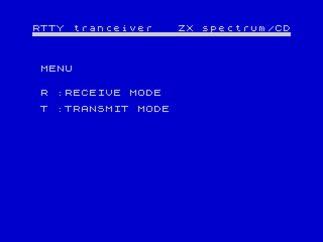 RTTY Tranceiver image, screenshot or loading screen