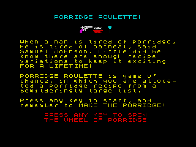 [CSSCGC] Porridge Roulette image, screenshot or loading screen