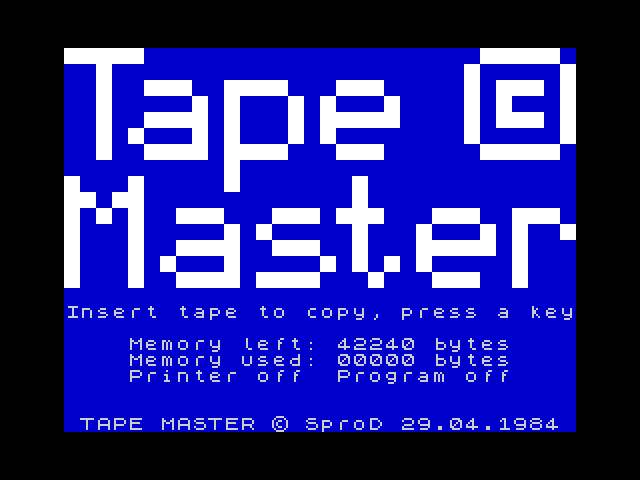Tapemaster image, screenshot or loading screen