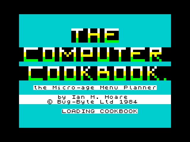 The Computer Cook Book image, screenshot or loading screen