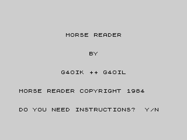 Morse Reader image, screenshot or loading screen