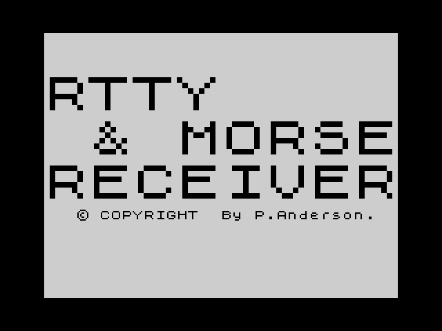 RTTY & Morse Receiver image, screenshot or loading screen