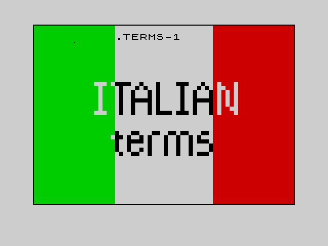 Italian Terms 1 image, screenshot or loading screen