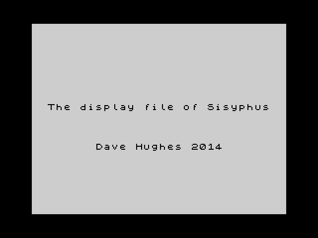 [CSSCGC] The Display File of Sisyphus image, screenshot or loading screen