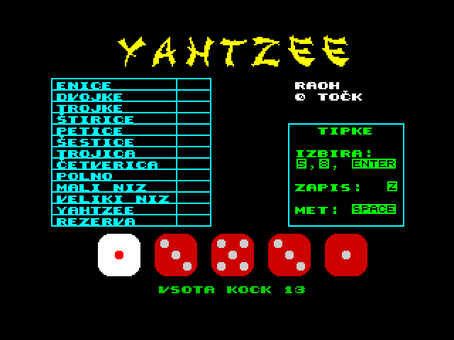 Yahtzee image, screenshot or loading screen